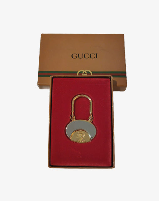 Gucci Centennial of the Founder 1881–1981 Portachiavi Vintage con Scatola Originale
