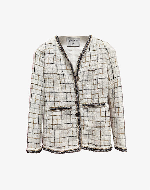 Giacca Chanel Tweed Donna vintage Made in France anni '90