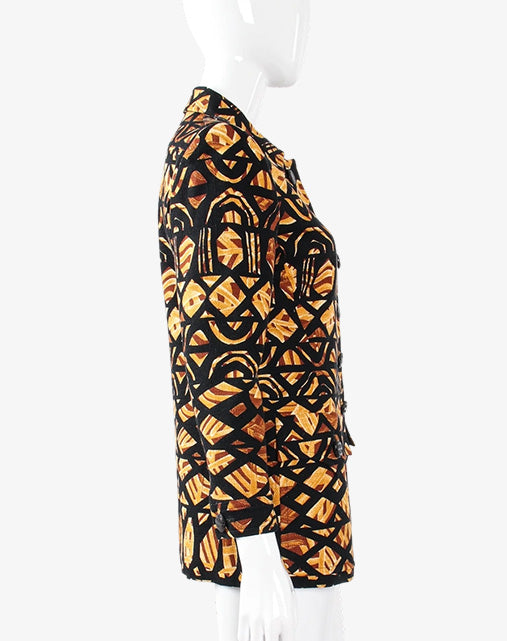 Yves Saint Laurent Rive Gauche Giacca Safari Wax Print Anni '80/'90