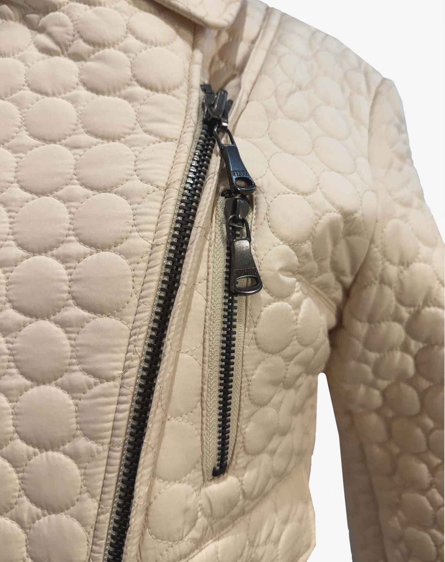 Giaccone Biker piumino donna trapuntato Gianfranco Ferrè linea Ferrè Jeans anni 2000