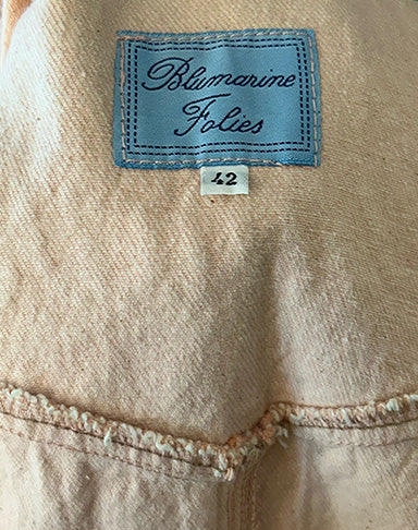 Giacca smanicata Blumarine Folies donna rosa cipria con strass Y2K
