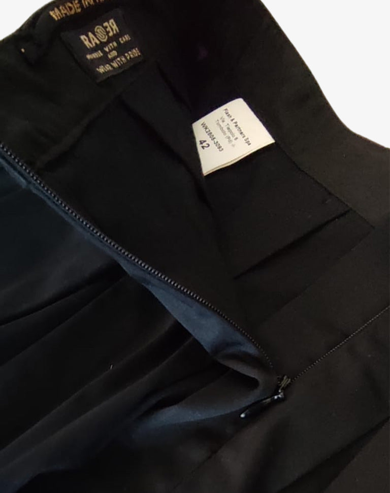 Rare Minigonna Plissettata cotone elasticizzato Nero Archivio anni '2000