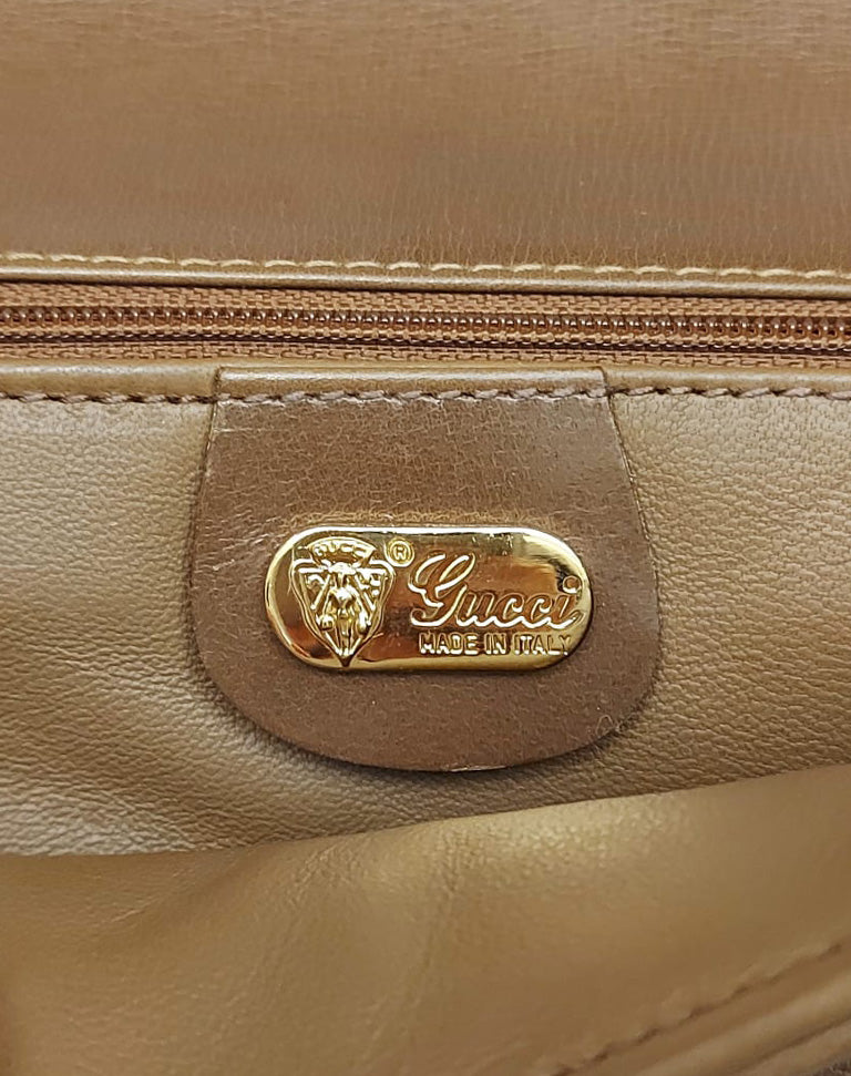 Gucci Borsa a Tracolla in Pelle di Lucertola Marrone/Cognac Vintage Anni 2000