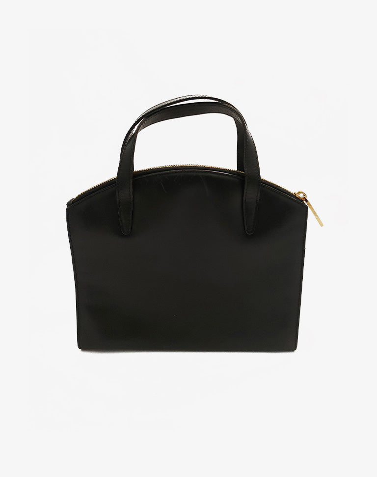 Gucci Borsa Donna Pelle Nera Bauletto Minimal Anni 2000