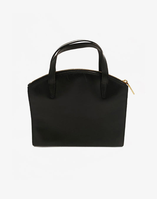Gucci Borsa Donna Pelle Nera Bauletto Minimal Anni 2000