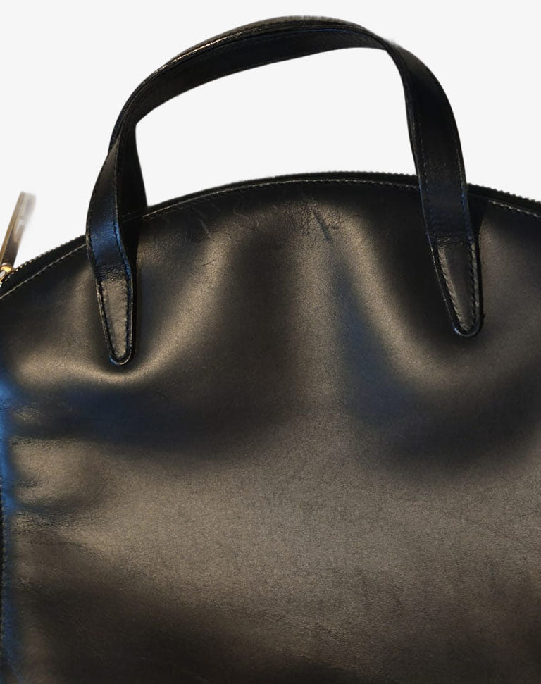 Gucci Borsa Donna Pelle Nera Bauletto Minimal Anni 2000