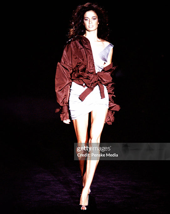 Gucci by Tom Ford Giacca Donna in seta marrone SS 2003 Made in Italy