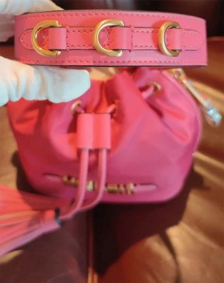 Zaino Moschino Couture Milano Rosa Piccolo in Pelle con Logo Oro – Nuovo con Cartellino