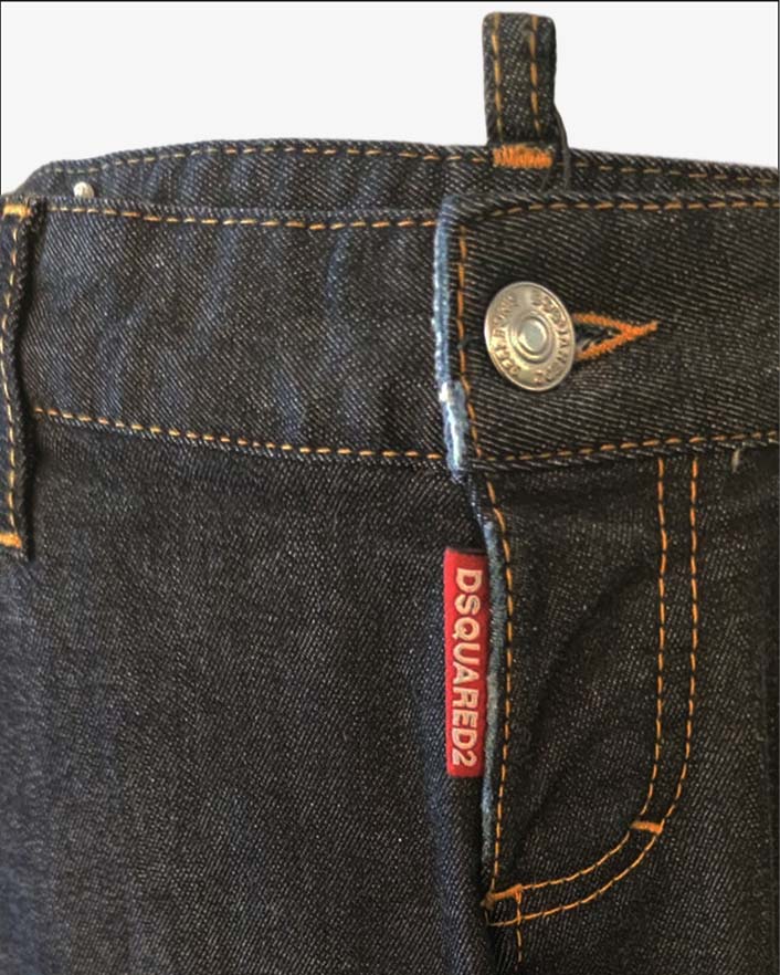 Jeans Dsquared2 Pat Jean Denim Raw Scuro  Taglia 42
