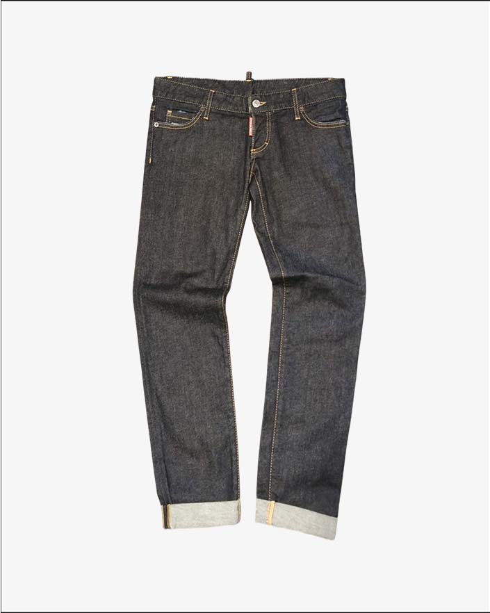 Jeans Dsquared2 Pat Jean Denim Raw Scuro  Taglia 42