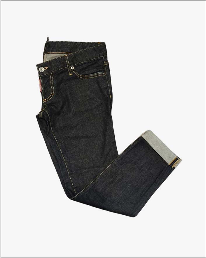 Jeans Dsquared2 Pat Jean Denim Raw Scuro  Taglia 42
