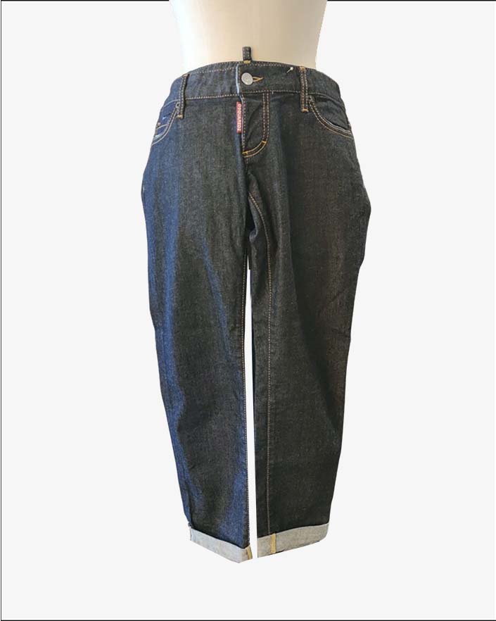 Jeans Dsquared2 Pat Jean Denim Raw Scuro  Taglia 42