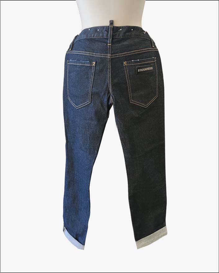 Jeans Dsquared2 Pat Jean Denim Raw Scuro  Taglia 42