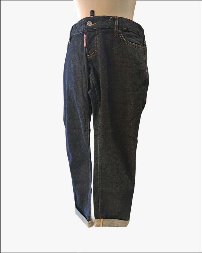 Jeans Dsquared2 Pat Jean Denim Raw Scuro  Taglia 42