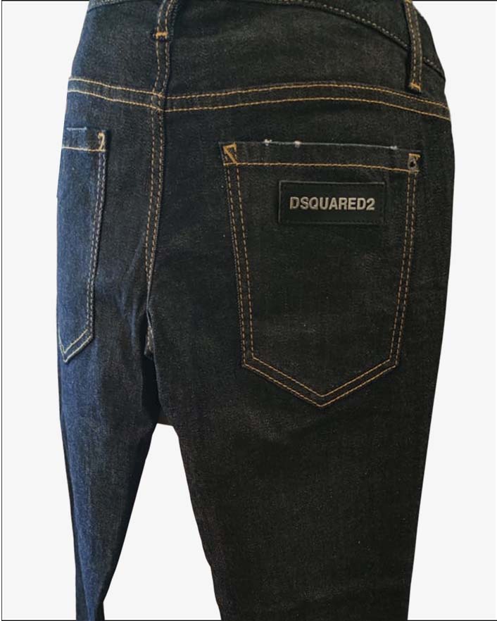 Jeans Dsquared2 Pat Jean Denim Raw Scuro  Taglia 42