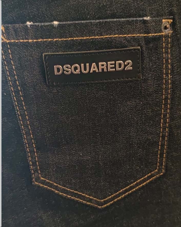 Jeans Dsquared2 Pat Jean Denim Raw Scuro  Taglia 42