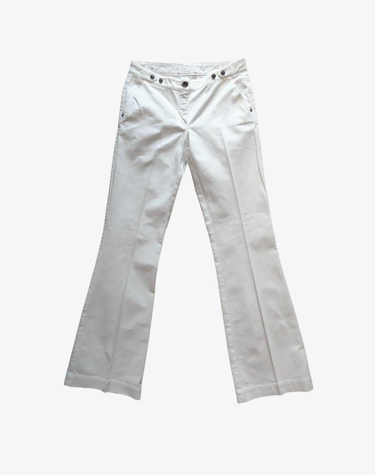 Pantaloni Maje bianchi bootcut in cotone stretch anni 2010