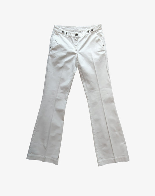 Pantaloni Maje bianchi bootcut in cotone stretch anni 2010
