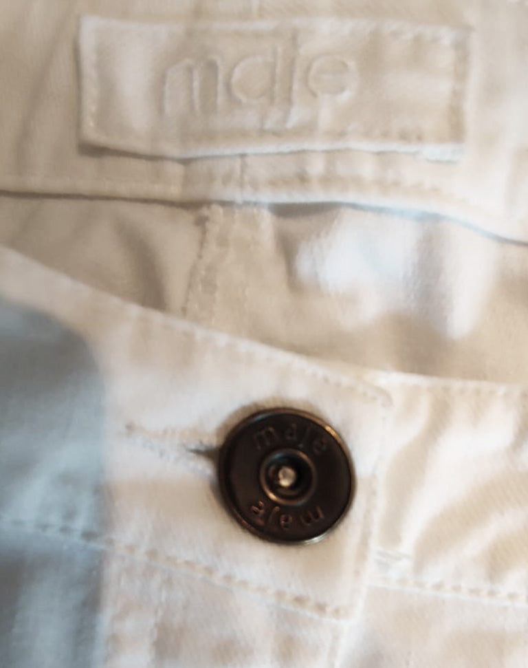 Pantaloni Maje bianchi bootcut in cotone stretch anni 2010