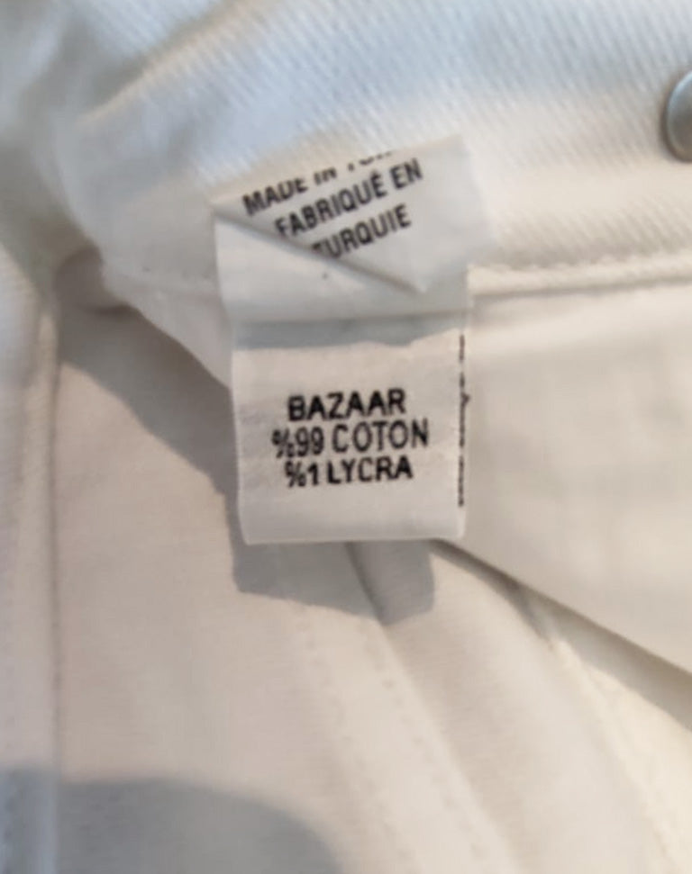 Pantaloni Maje bianchi bootcut in cotone stretch anni 2010