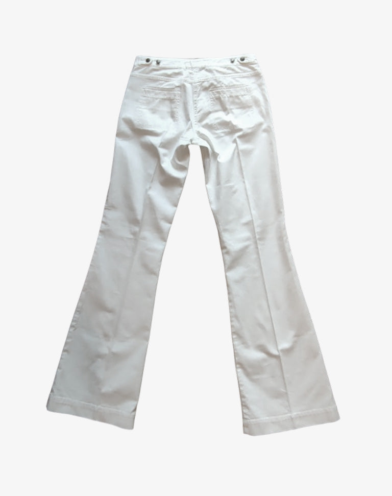 Pantaloni Maje bianchi bootcut in cotone stretch anni 2010