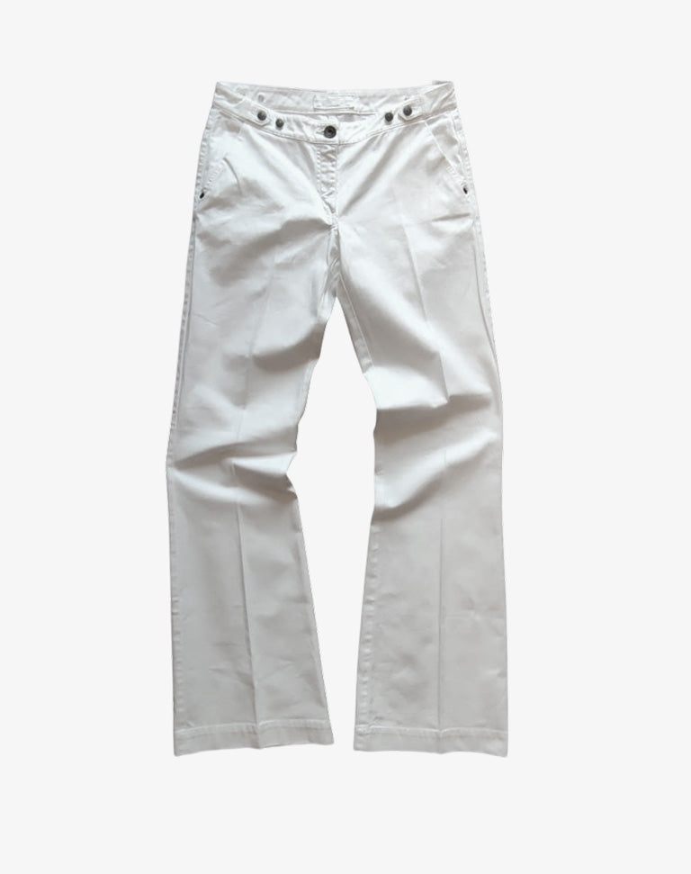 Pantaloni Maje bianchi bootcut in cotone stretch anni 2010