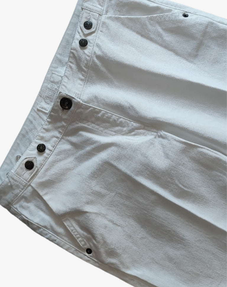 Pantaloni Maje bianchi bootcut in cotone stretch anni 2010