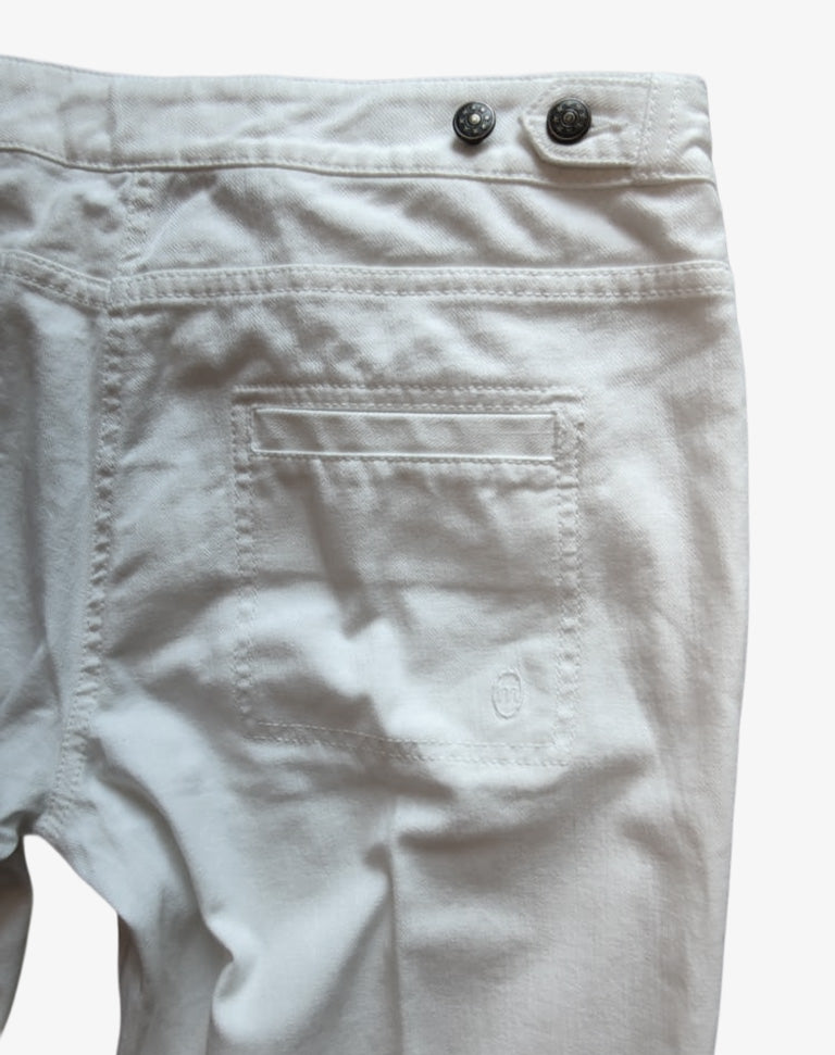 Pantaloni Maje bianchi bootcut in cotone stretch anni 2010