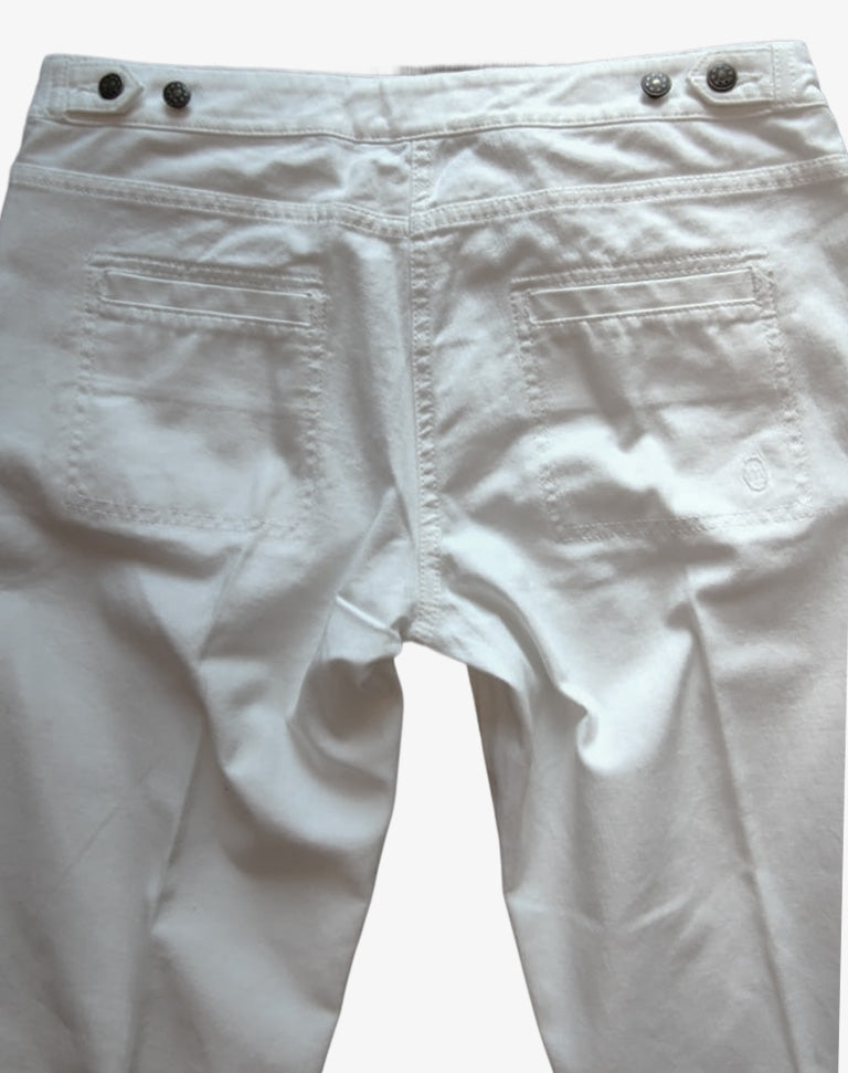 Pantaloni Maje bianchi bootcut in cotone stretch anni 2010