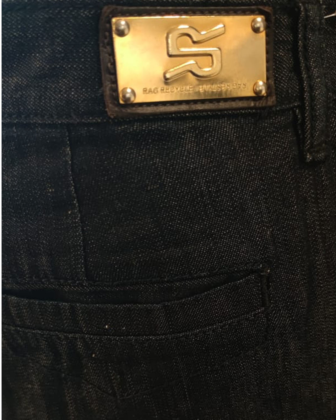 Pantalone Ra-Re a Zampa in Denim Cotone-Lino  Anni 2010