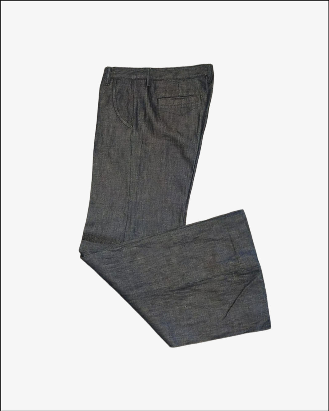 Pantalone Ra-Re a Zampa in Denim Cotone-Lino  Anni 2010