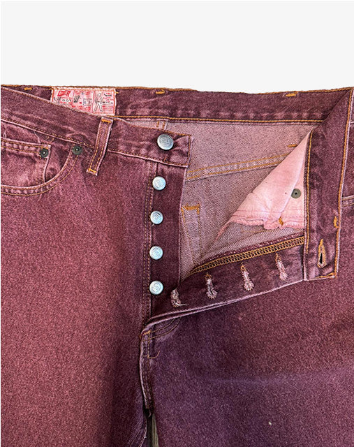 Jeans Rifle Antifit vintage rosso granata unisex anni '90