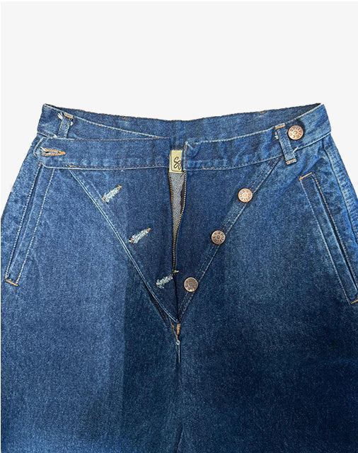 Jeans donna Spitfire vintage in denim blu da collezione anni '90