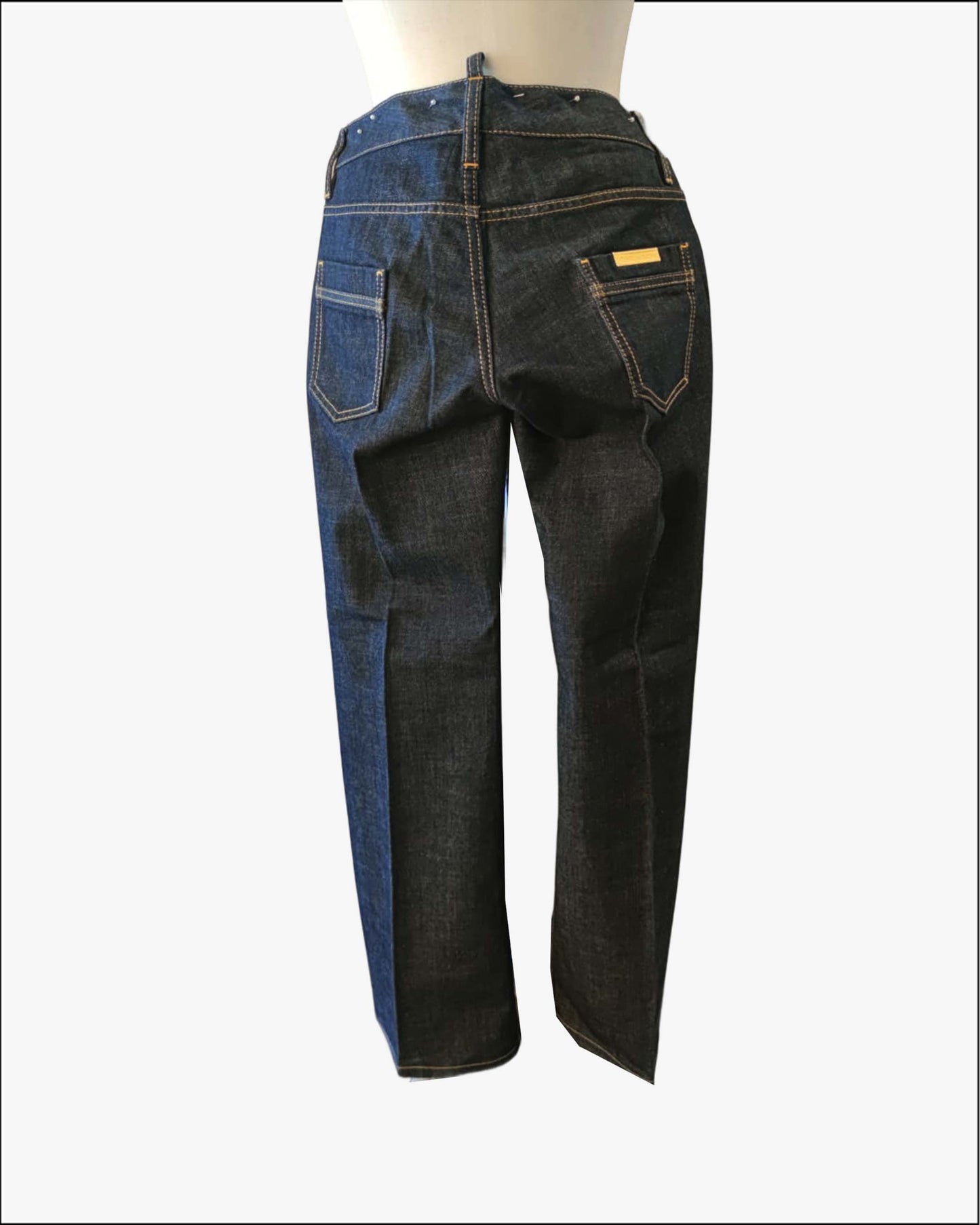 Jeans Dsquared2 Classy Low Bootcut Denim Scuro e Pizzo taglia 27