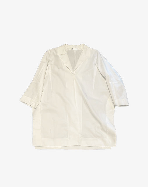 Jil Sander Coat Shirt Oversize in Cotone Bianco SS 2013