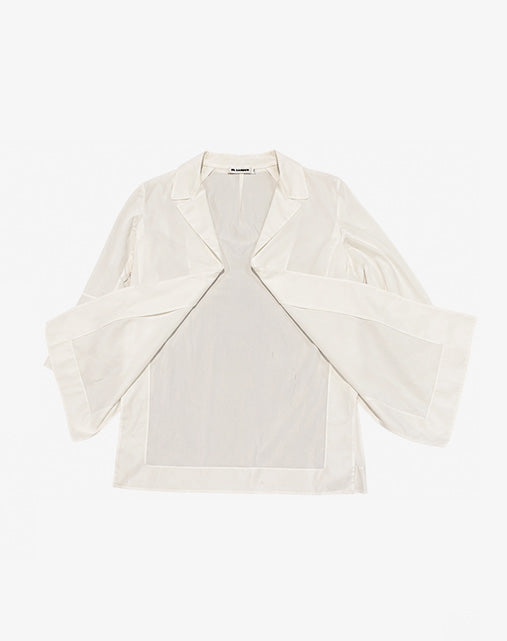 Jil Sander Coat Shirt Oversize in Cotone Bianco SS 2013