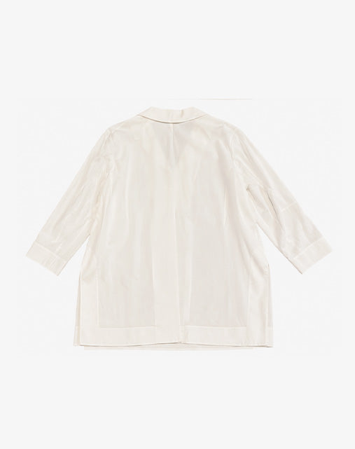 Jil Sander Coat Shirt Oversize in Cotone Bianco SS 2013