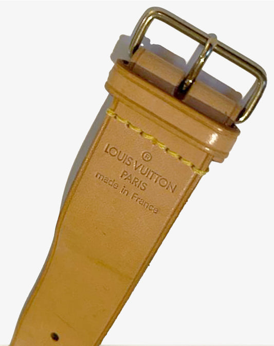 Cinturino ricambio Louis Vuitton in vacchetta chiara per valigie e trolley