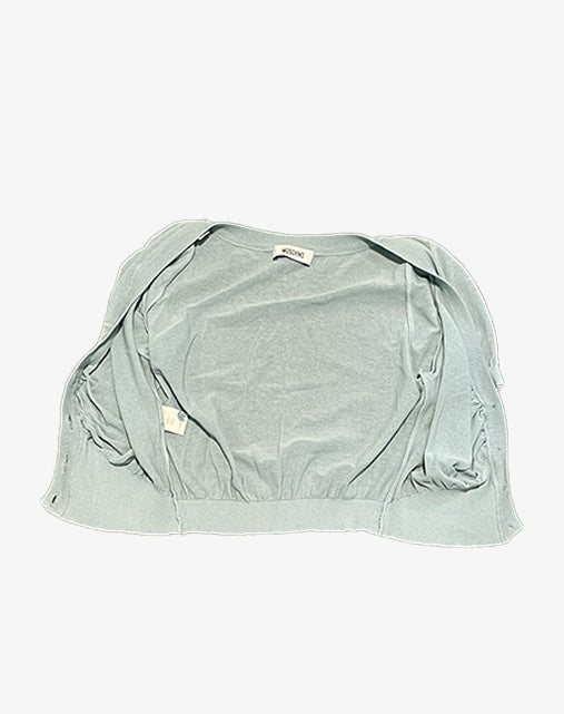 Moschino Cardigan Cropped Verde Acqua Anni 2000
