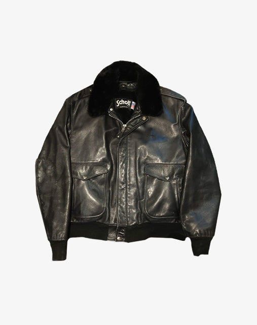 Schott NYC 184F Flight Jacket Made in USA Bomber in Pelle Uomo Anni '90
