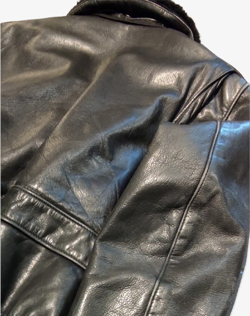 Schott NYC 184F Flight Jacket Made in USA Men's Leather Bomber 90s