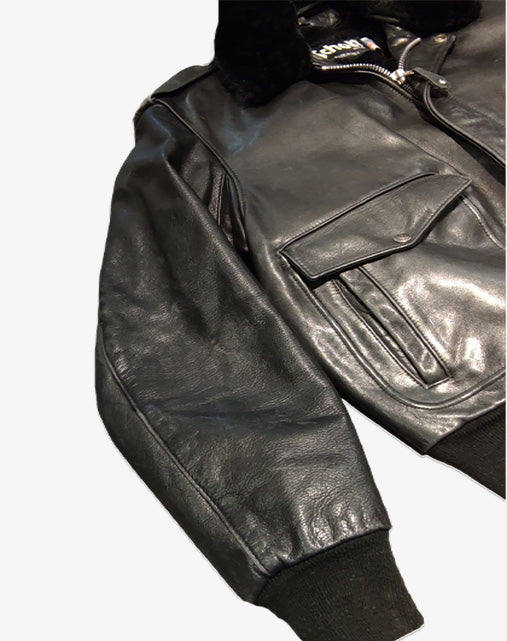 Schott NYC 184F Flight Jacket Made in USA Men's Leather Bomber 90s