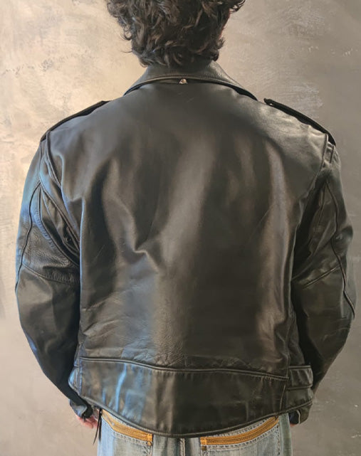 Schott Perfecto 618 Made In Usa Giubbotto In Pelle Uomo fine Anni '80