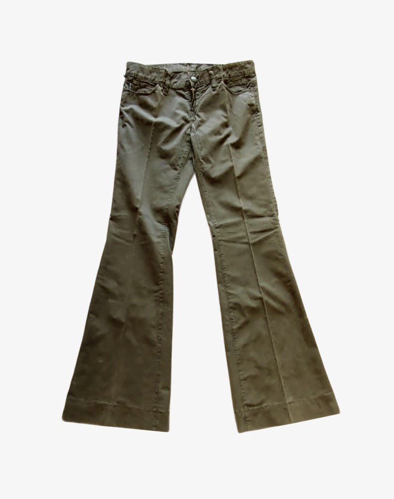 Pantaloni donna Rare marrone stretch flare anni 2000