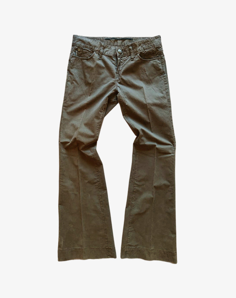 Pantaloni donna Rare marrone stretch flare anni 2000