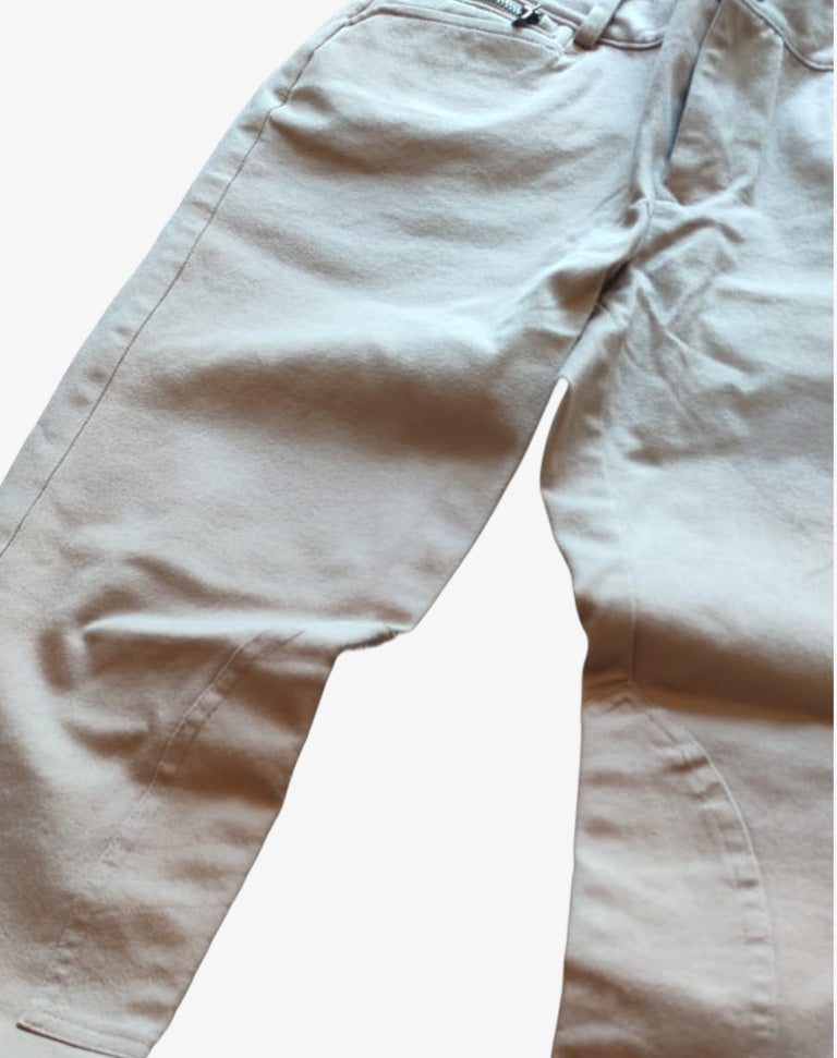 Lauren Ralph Lauren pantaloni donna beige in cotone stretch anni 2010