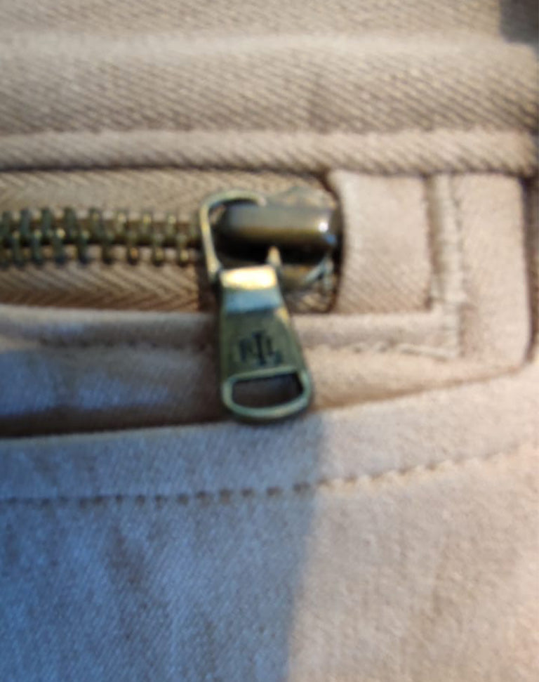 Lauren Ralph Lauren pantaloni donna beige in cotone stretch anni 2010