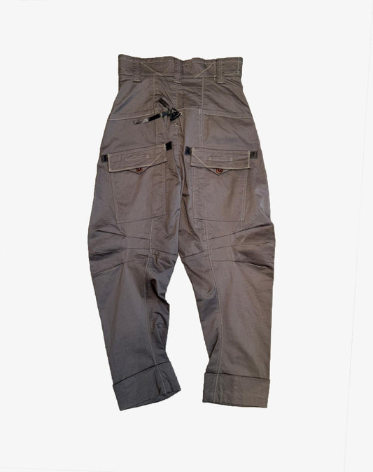 Marithé + François Girbaud pantalone parachute bondage high waist anni 2000