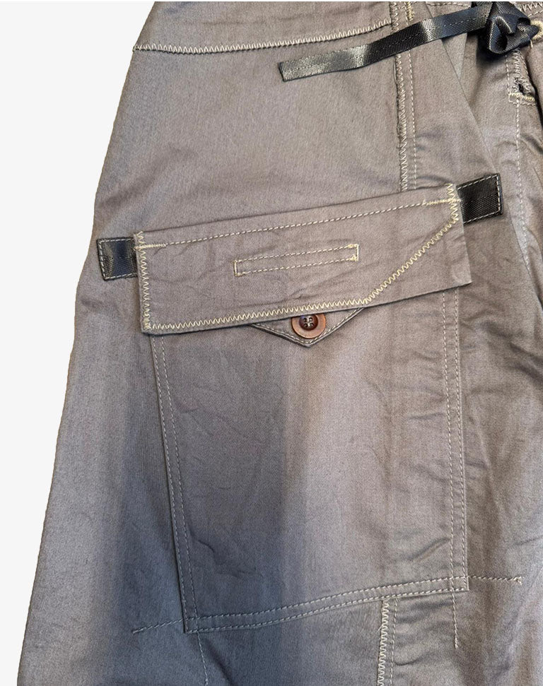 Marithé + François Girbaud pantalone parachute bondage high waist anni 2000