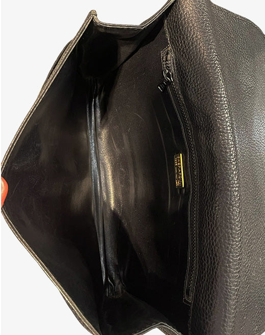Gherardini Pochette Vintage in Pelle Martellata Nera